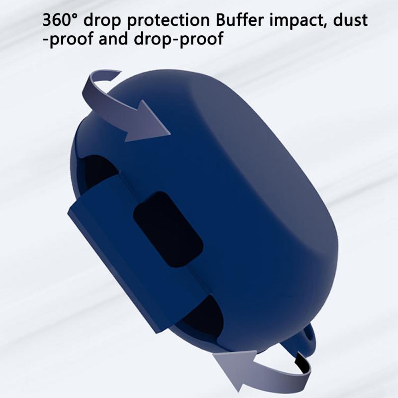 Silikon-Schutzhülle Drahtlose Bluetooth-Kopfhörer-Schutzabdeckung mit Karabiner Kompatibel für