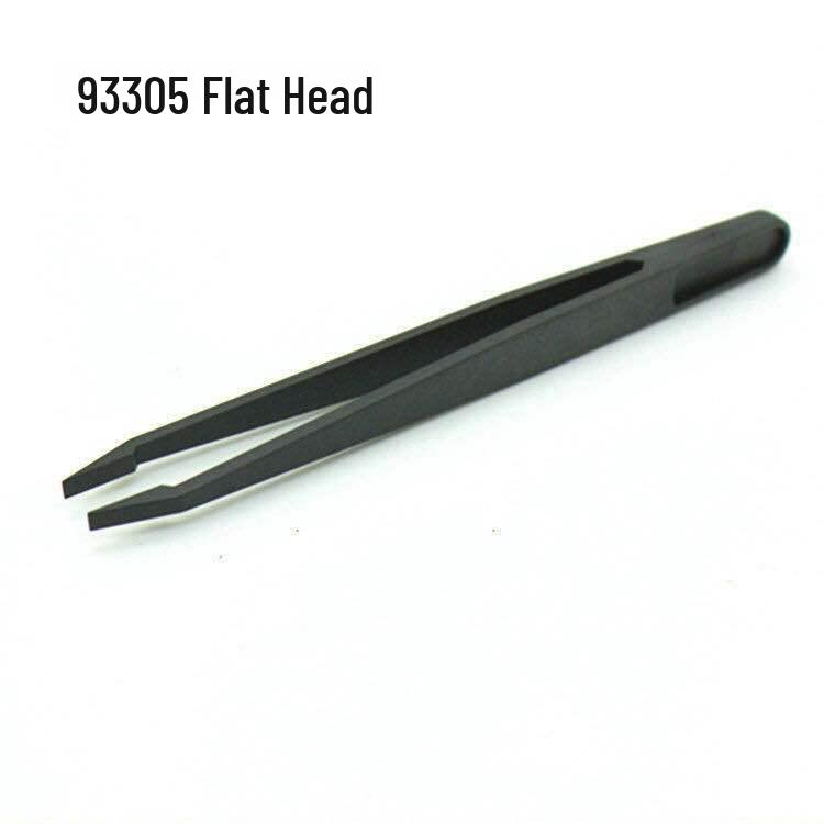 Anti-static Carbon Fiber Plastic Tweezers: Round & Wide Tip Clamps, Eco-friendly Insulation for Disassembly and Repair