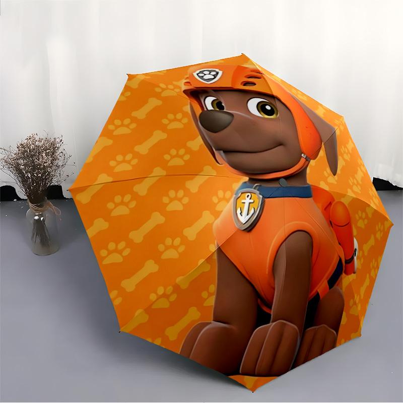 1PC Dog Print Automatic Open/Close Umbrella, 8-Rib Sturdy Frame, Lightweight Portable Umbrella, Commute, Business - Ideal Gift for Friend, Vibrant Pat
