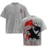 Hot Anime Tokyo Ghoul Kaneki Ken Clothing Men Women Casual Tshirts Washed Cotton Tee Oversized T-shirt Harajuku Unisex T Shirt