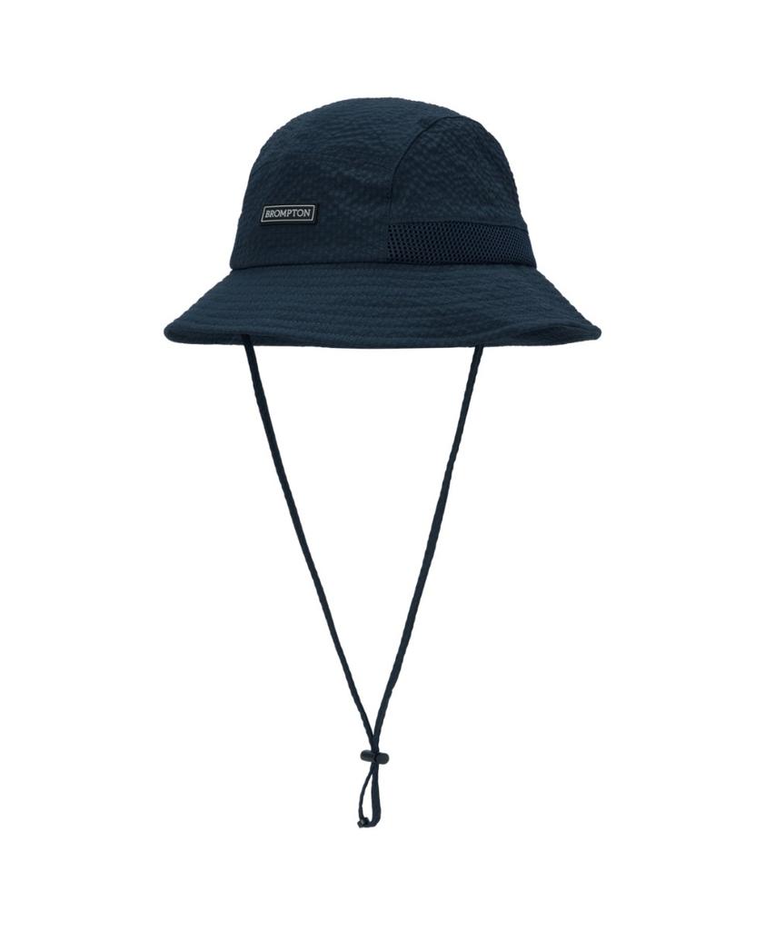 BROMPTON LONDON Mest Point Seersucker Bucket Hat - Navy (P265Aha103)