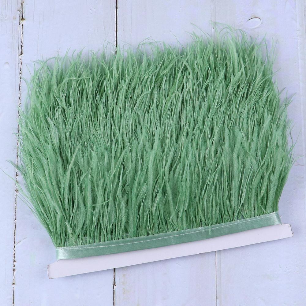 10 Meters Fluffy Colored Ostrich Feather Trim Ribbon 8-10Cm Natural Plumes Sewing Trimmings For Dress Clothing Decoration Crafts