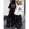 Summer Men's Casual All-Matching Printed T-shirt Loose Trendy Couple's Tops