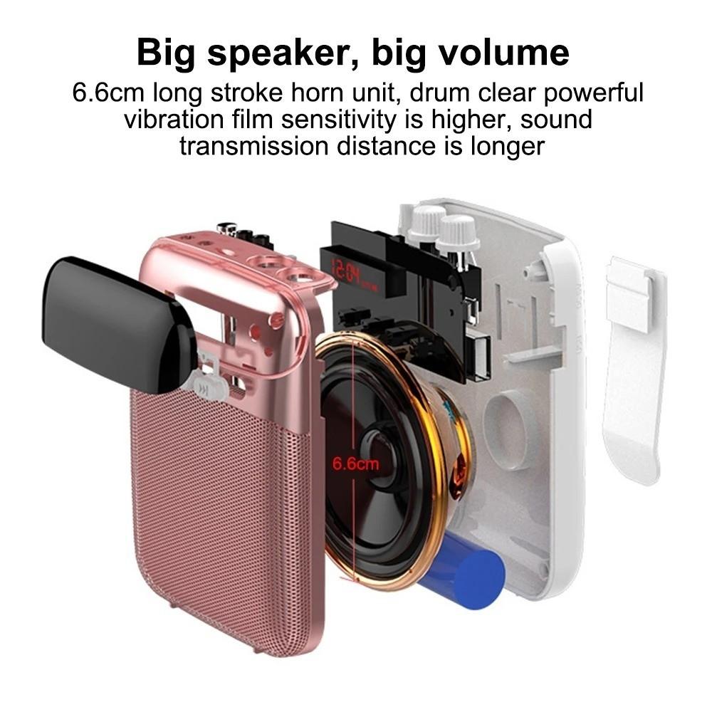 Rechargeable Wireless Microphone Portable Amplifier Loudspeaker  Teaching Environment