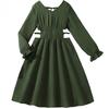 Girl Long Sleeves Dress Children Kid Casual Princess Dresses Clothes