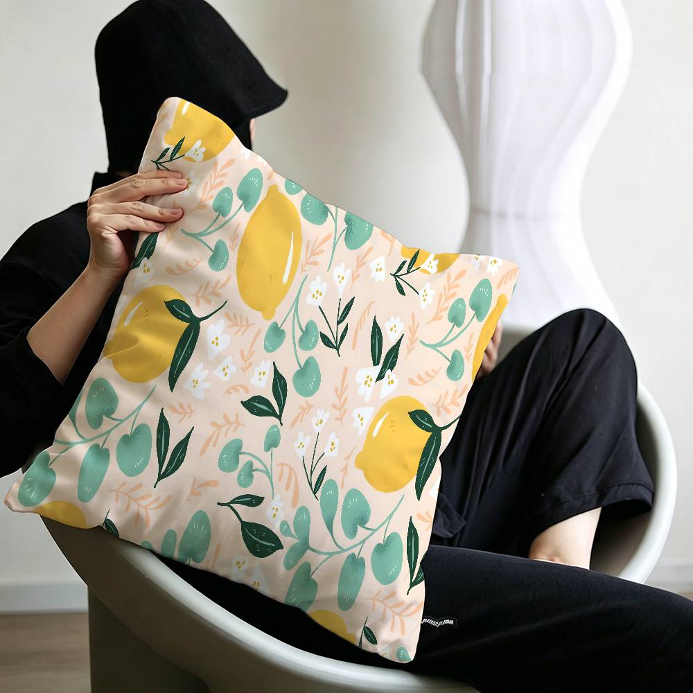 Fruit Lemon Pillow Cover for Bedroom Room and Living Room Sofa Decorative Cushion Cover
