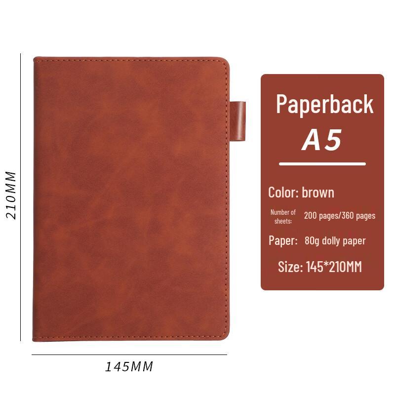 B.Y.K. A5 Thickened Leather Business Notebook