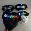 Cool Bluetooth Control LED Harley Mask Light Up Programmable Masks USB Charging Men Women Night Show Performance Supplies