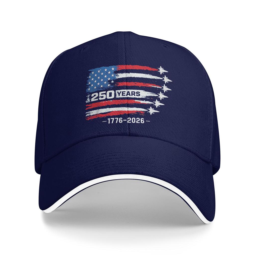 250 Years American 1776 2026 250th USA Birthday 4th of July Baseball Cap Casual Trucker Hat Summer Men Outdoor Gym Baseball Caps