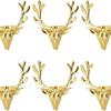 6 Pcs Gold Napkin Rings Deer for Head Shape Christmas Party Dinner Table Decor Exquisite Wedding Dinner Hand Towel Holder Napkin Holders for Cloth