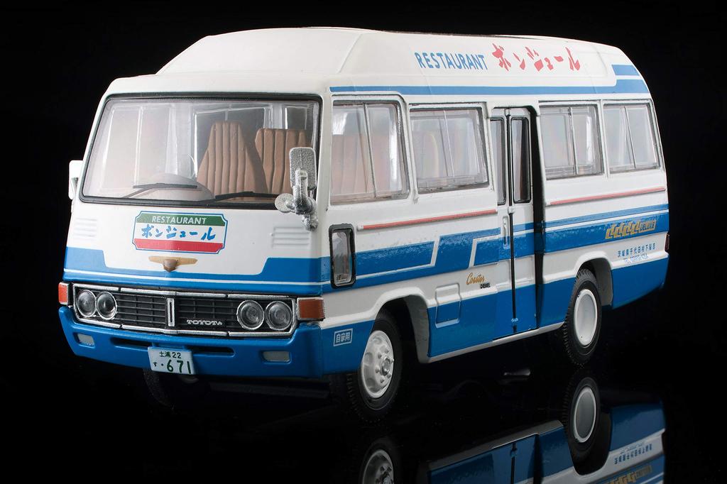 Tomica Limited Vintage Scale Toyota Coaster High Roof Air Conditioner Truck Finished Model 1/64 LV-184a (Restaurant Bonjour) -