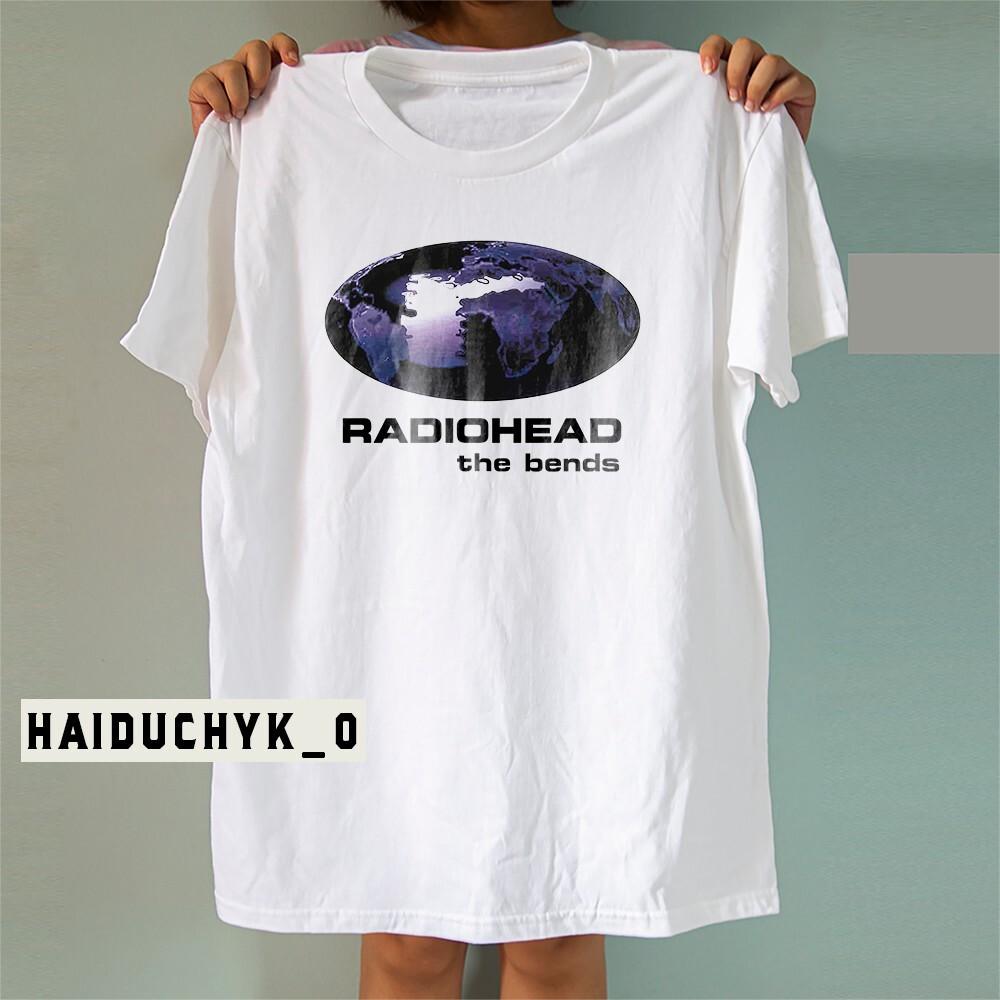 Radiohead The Bends Унисекс Белая Футболка Размер S-5XL Унисекс Футболка XXXXL 1970₽
