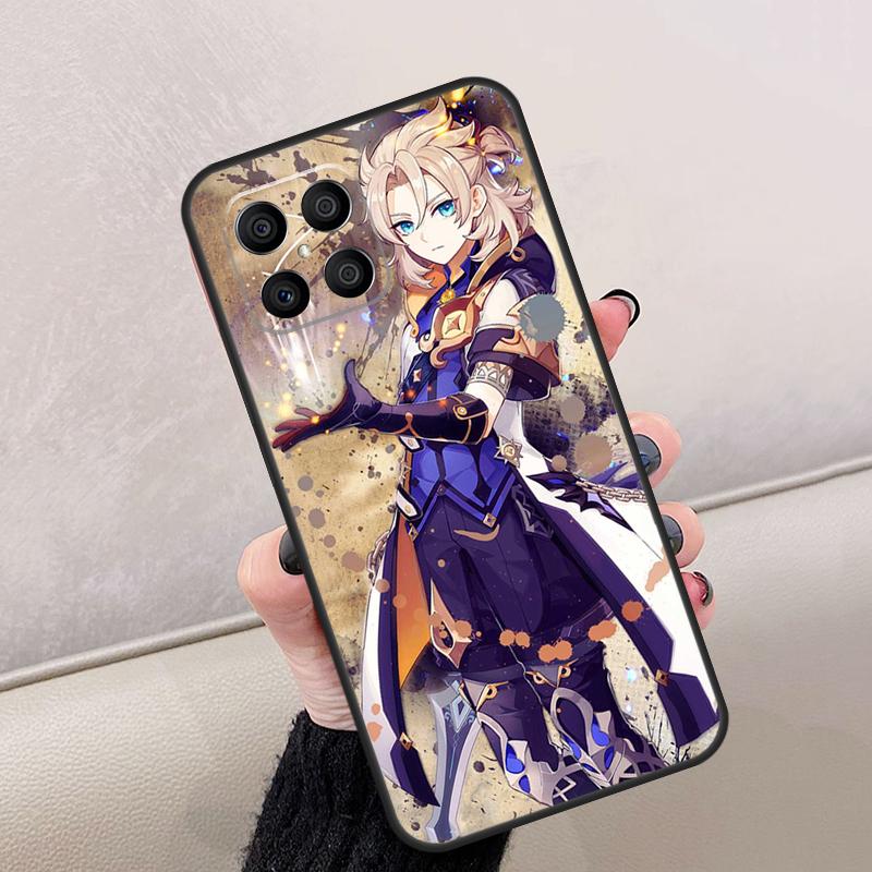 Genshin Impact Albedo For Honor Magic 8 7 5 6 Lite Case For Honor 200 400 Pro X9d X9c X9b X9a X8c X8b 70 90 Win RT