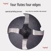 Ruiqi Hex Shank Four-Edge Wood Drill Bit for Door Lock and Drawer Hole Cutting
