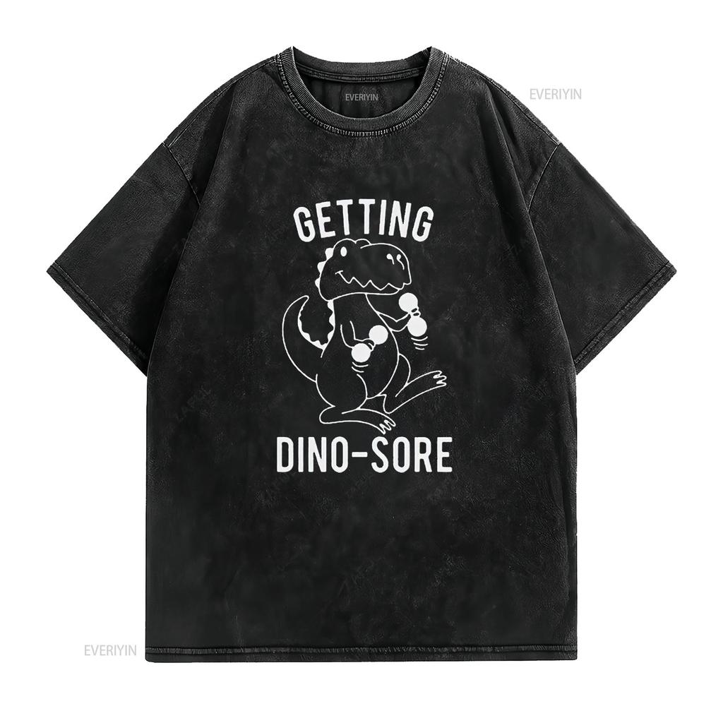 Womens Workout T Shirt Funny Saying Fitness Gym Dino Sore Lift Sleeveless for Women vintage Washed Soft streetwear fashion