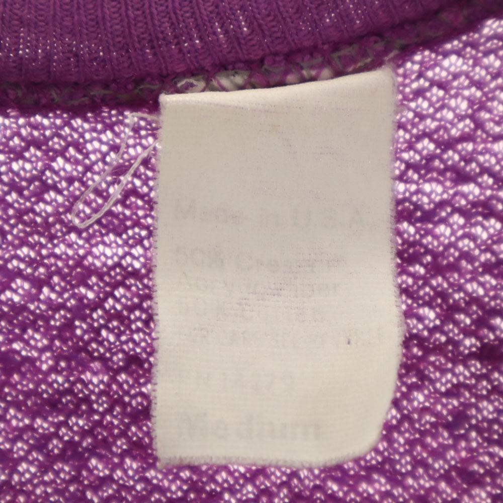 Vintage 70s 80s Made In USA Long Sleeve Sweat Trainer M Purple Men's Used
