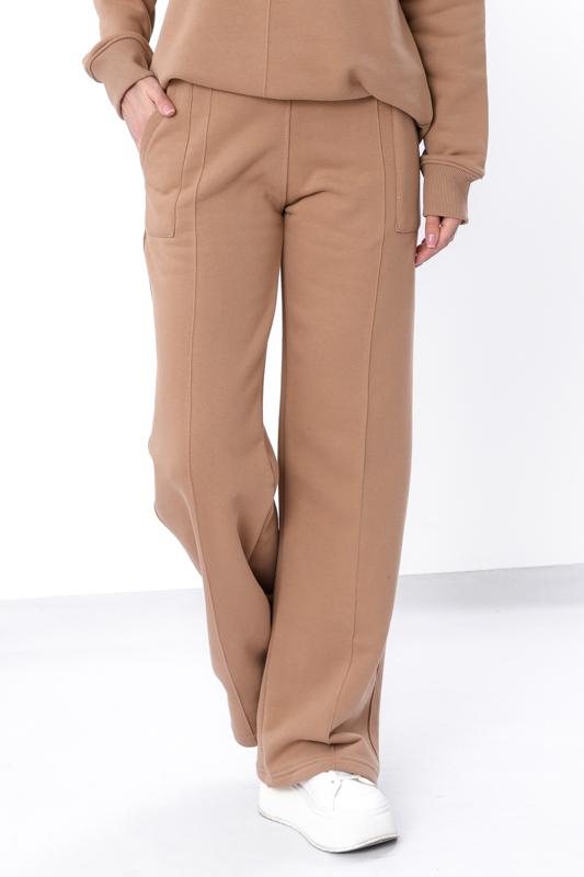 Women’s Cozy Sweatshirt & Wide-Leg Pants Set – Relaxed Fit & Tailored Details, Winter, 3399-140 HC
