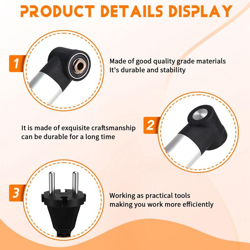 350W 90 Degree Speed Adjustable Electric Elbow Ceramic Tile Sewing Machine Tile Cleaning Tools EU Plug