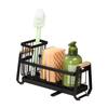 Countertop Kitchen Dish Rack with Sponge, Soap, and Brush Storage