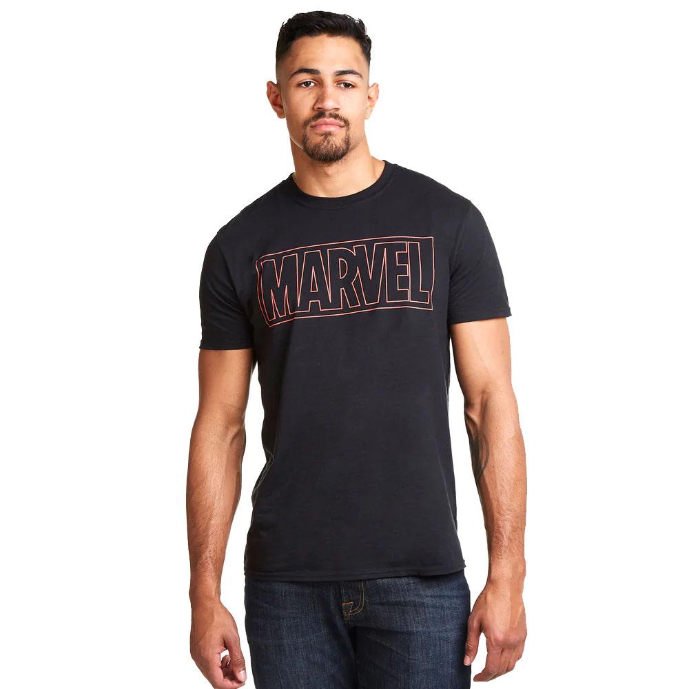 Marvel Mens Outline Logo T-Shirt
