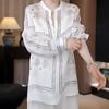 Women's Floral Long Sleeved Shirt with New Design Loose and Stylish Top
