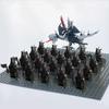 New 21Pcs Solider Uruk Hai Army Figrues King Angmar With Fell Beasts Shield Sword Bow Spear Weapons Kid Toys