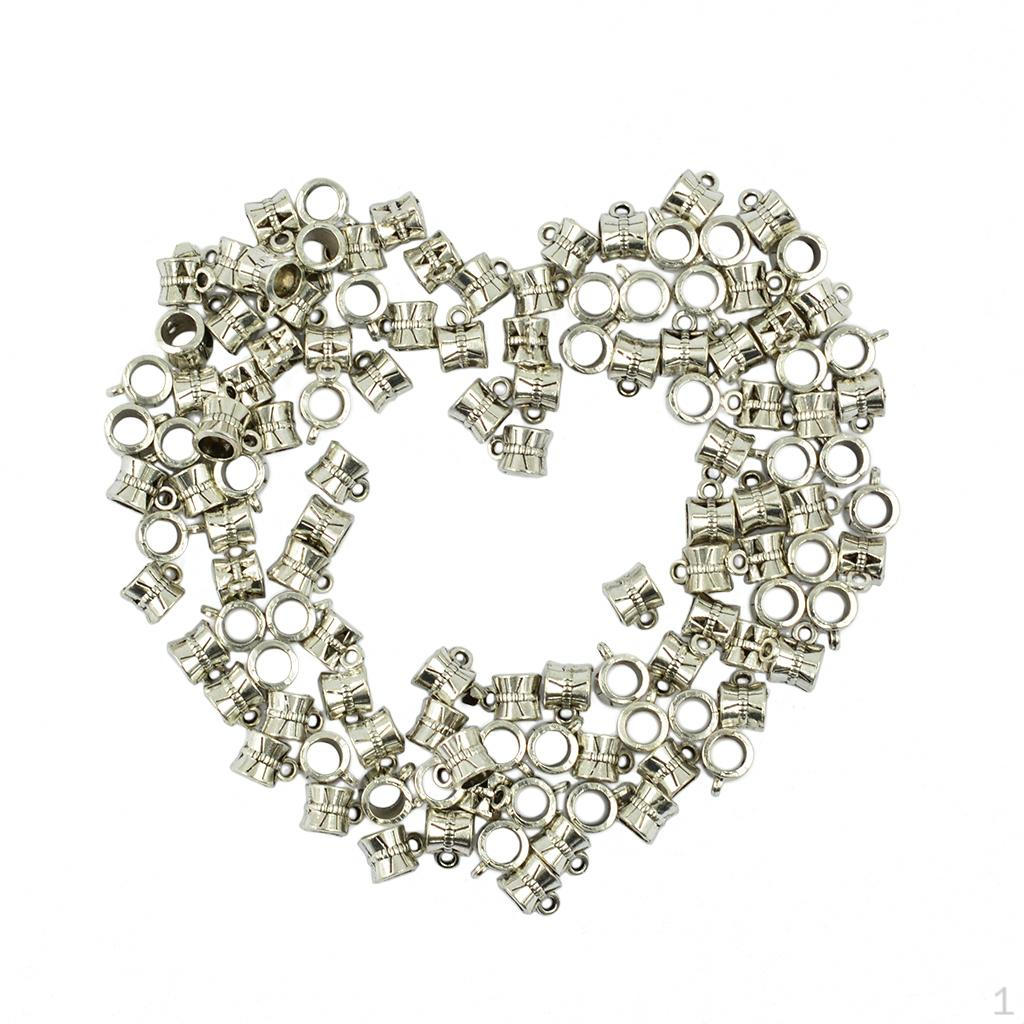 

100 шт. Полая вешалка для вешалок, болтающиеся бусины-проставки, подходящие для европейского браслета