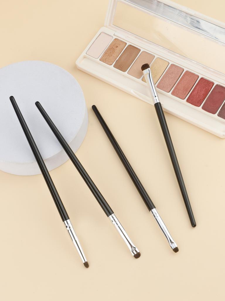 4-Pcs SET OF EYE MAKEUP TOOLS INCLUDING DETAIL BRUSH, EYE SHADOW BRUSH, EYELINER BRUSH, UNDER-EYE BRUSH, EYEBROW BRUSH
