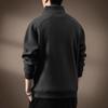 Autumn Winter Thick Loose Lapel Base Sweatshirts Solid Color All-match Korean Simplicity Pullover Men's Clothing Chic Hoodies