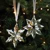 Hochwertiger Kristall-Schneeflocken-Anhänger - Transparentes Glas Sechszackiger Stern Weihnachtsbaumschmuck