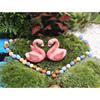 Decorative Pvc Flamingo Ornament Keychain Cake Topper Small Landscape Figurine