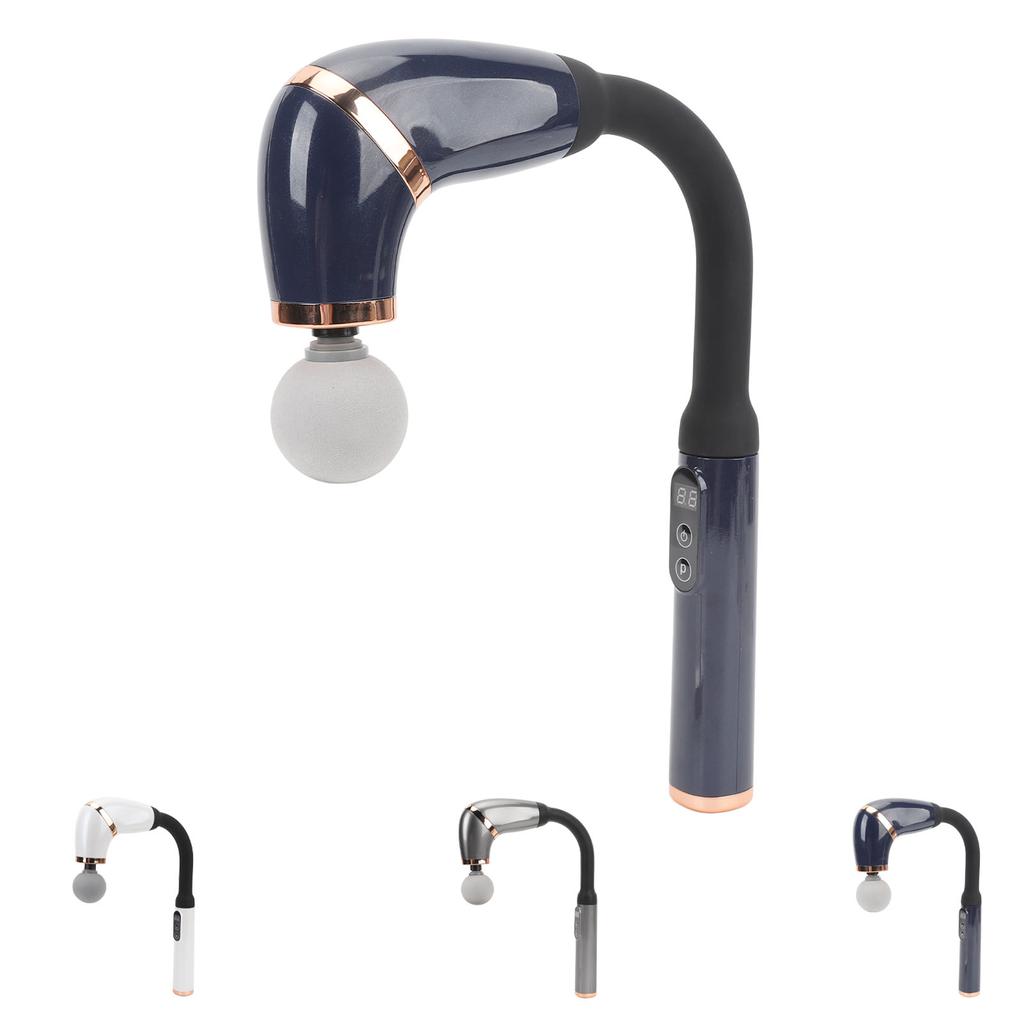 Massage Gun with Extension Handle U Shaped Deep Tissue 4 Massage Heads 6 Speed Levels Percussion Mas