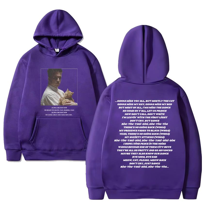 Eurovision 2024 Baby Lasagna Rim Tim Tagi Dim Hoodie Men Women Vintage Oversized Sweatshirt Unisex Fleece Long Sleeve Pullovers