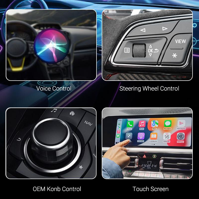 2025 New Upgrade Wired To Wireless Carplay Android 2In1 Adapter Car Gadget Smart Box Plug&Play 5Ghz Wifi Fast Connect Mini Box