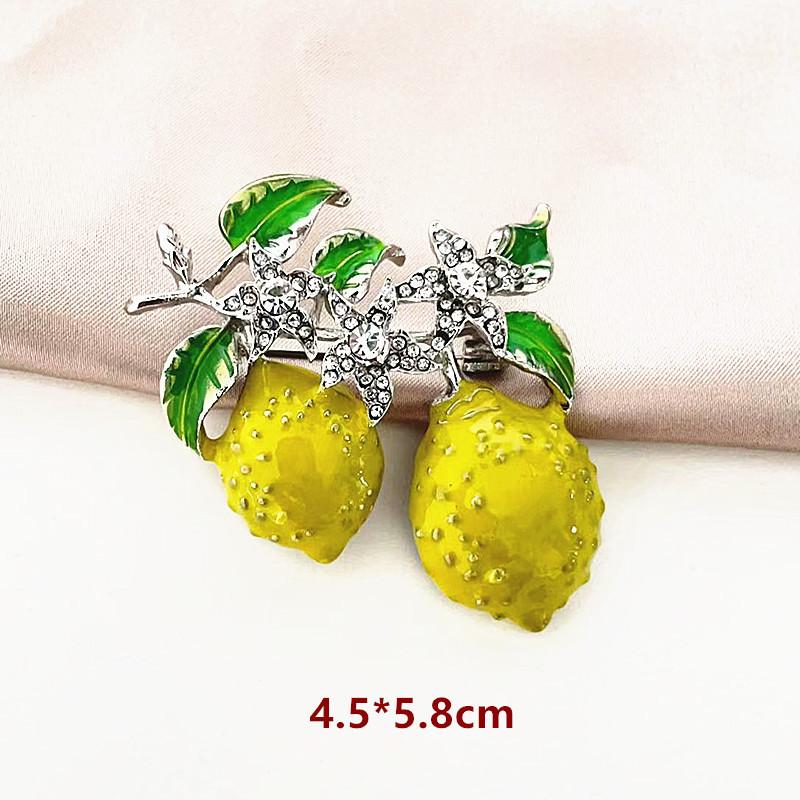 

Брошь-фрукт Лимонная булавка Личи Аксессуары Шишки Сосновые Брошь Нарисованное изображение Аксессуары для одежды