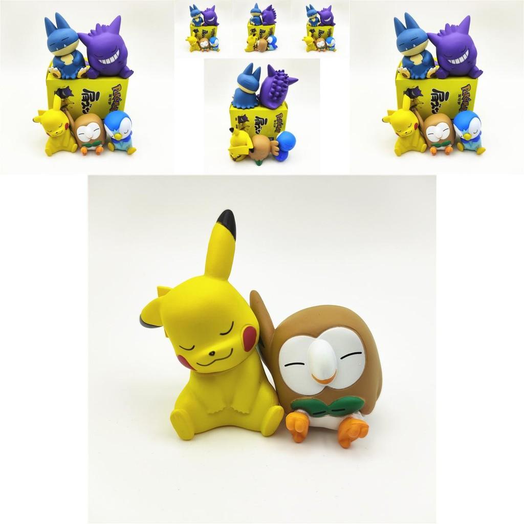 Cute Collectible Pokemon Blind Box Pvc Figures Pikachu And Snorlax Included