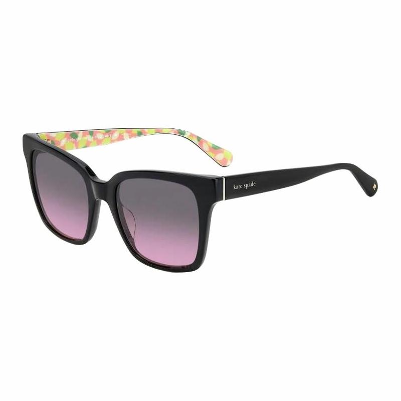 Kate Spade Full Frame Acetate Square Sunglasses Women s Black HARLOW-G-S-807F5FF