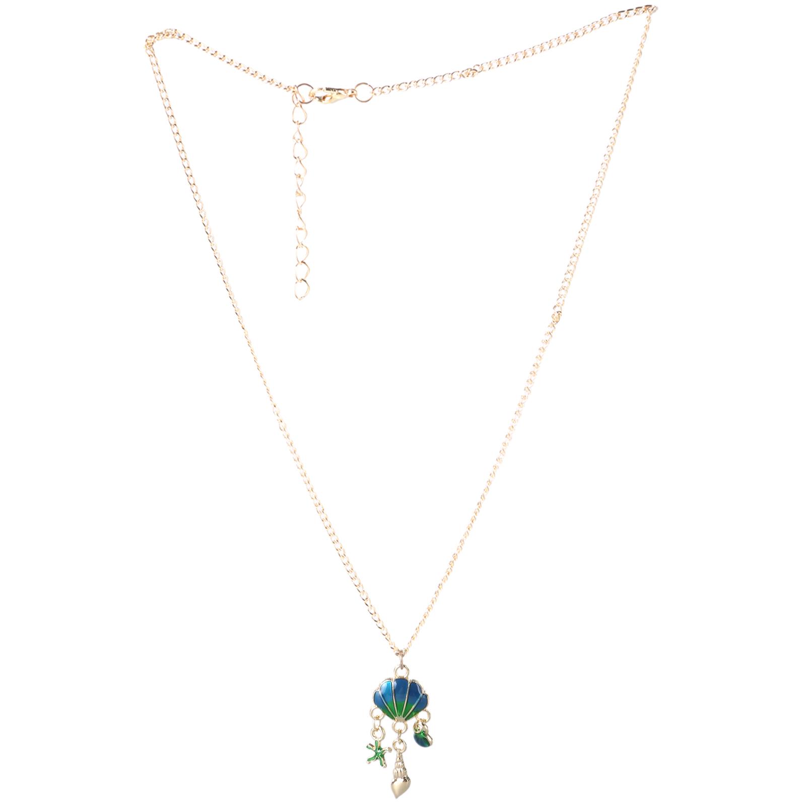 

Многоцелевое ожерелье-подвеска в виде ракушки, регулируемая цепочка, эмалевая подвеска, ювелирный аксессуар для изготовления модной бижутерии