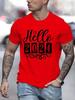 Hallo 2024 Herren Marken T-Shirts Lustig Frohes Neues Jahr 2024 Grafik Hip Hop Damen Herren T-Shirts Streetwear Ulzzang Harajuku T-Shirt