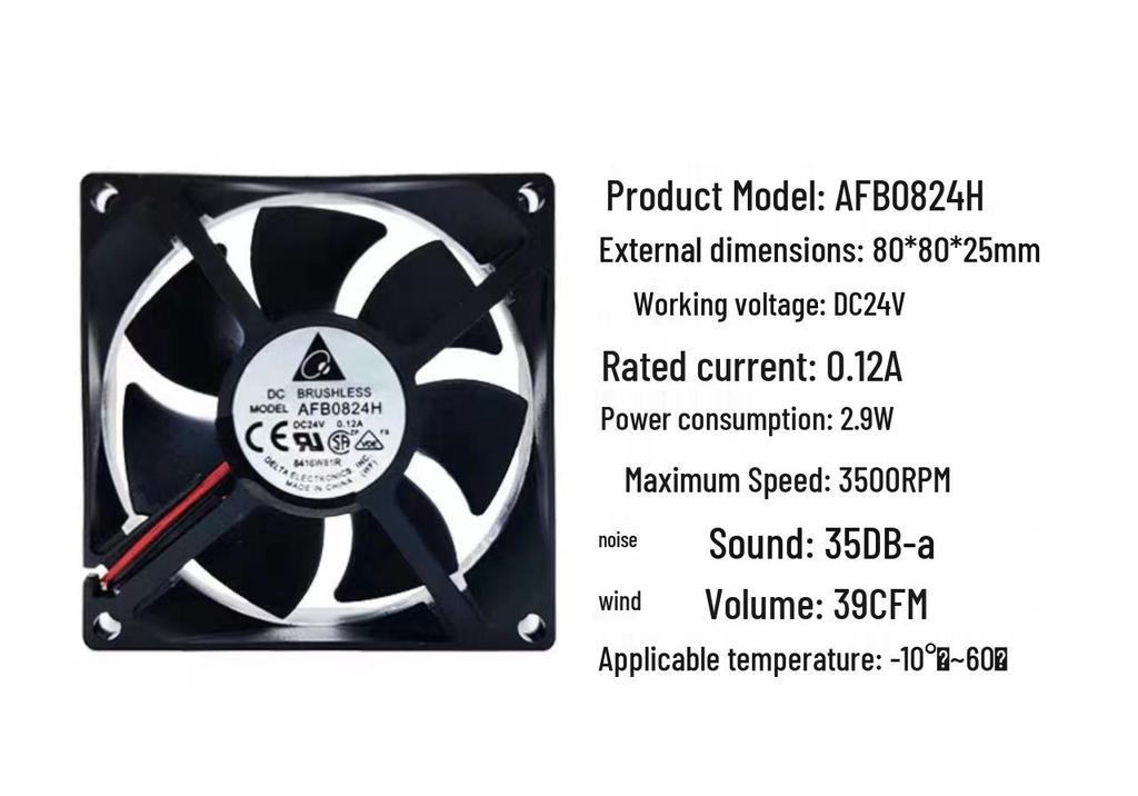 Delta Silent Cooling Fan 12V/24V for Computer Power Supply (5cm-12cm)