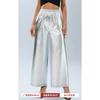 Women High Waist Loose Silver Hot Stamping Wide Leg Casual Long Pants