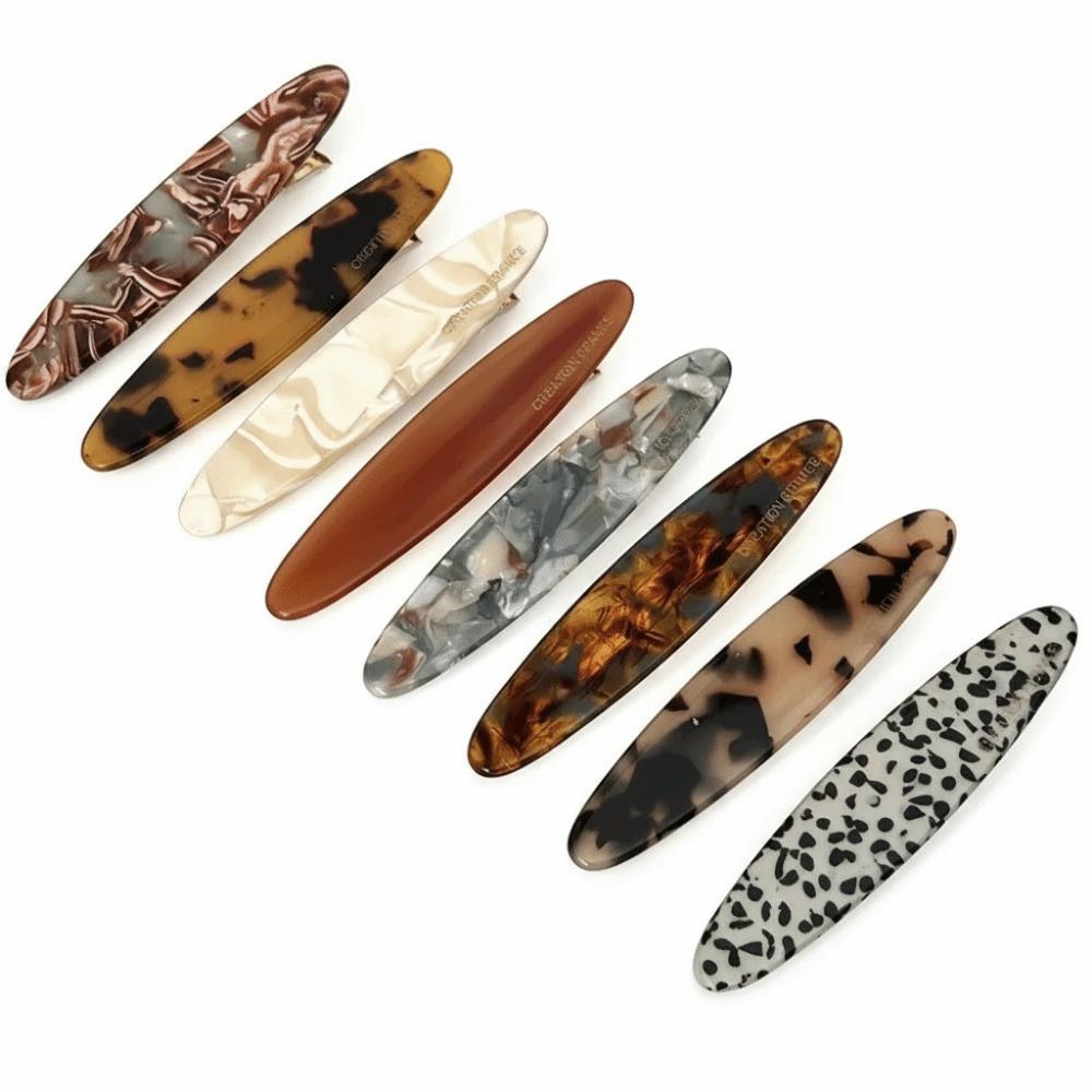 8 Pcs/Set Korean Style Women Hairpin Set Colorful Duckbill Clip Elegant Acetate Hair Clip for Women