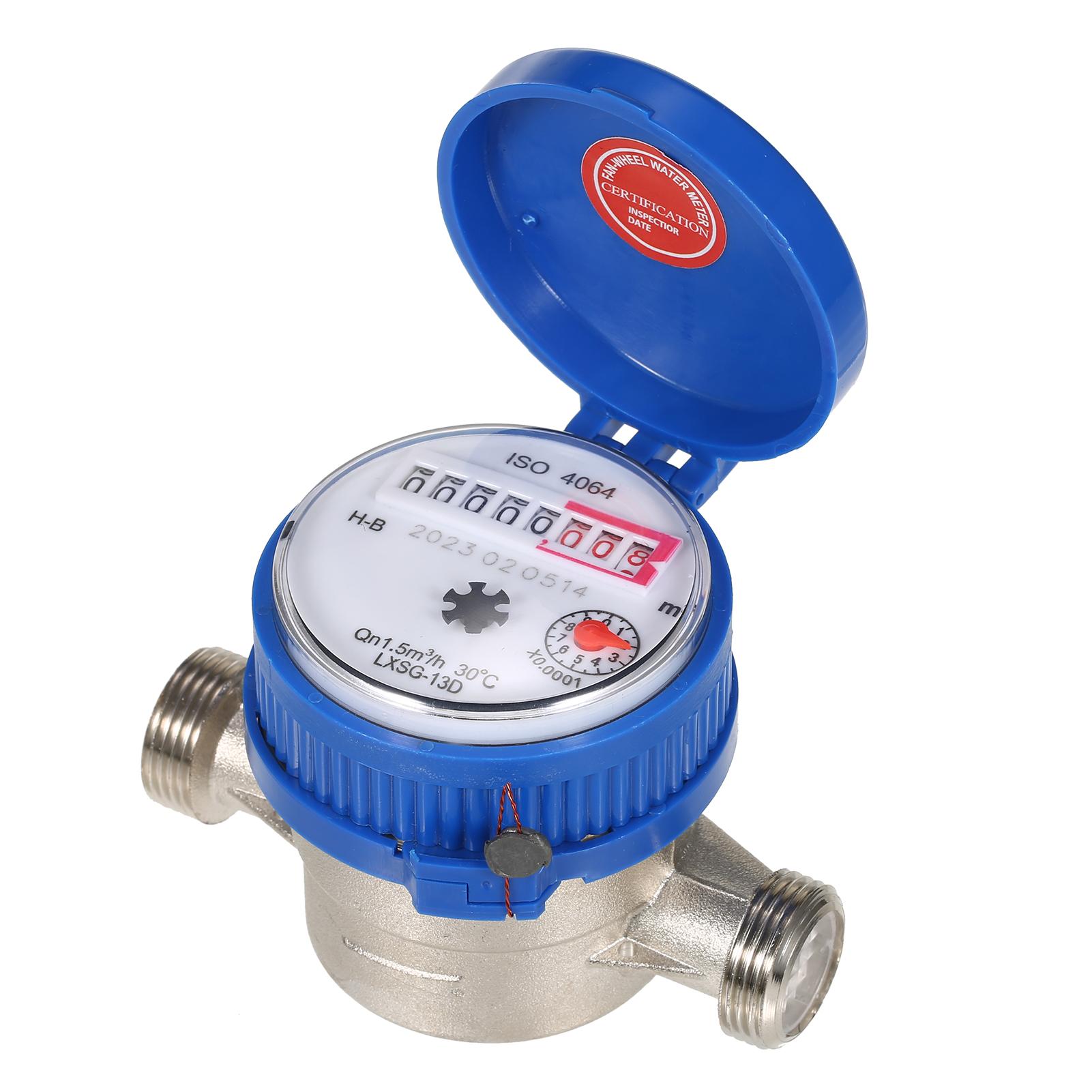 

LXSG13D бытовой счетчик воды однопоточный сухой холодной воды настольный Qn 1.5м3ч 30 по Цельсию 15мм Сад и дом синий
