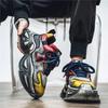 Neue Herren-Freizeitschuhe mit dicker Unterseite und Graffiti-Farbblock, Freizeit-Sportschuhe, modisch, vielseitig, bequem, Freizeitschuhe 39–44