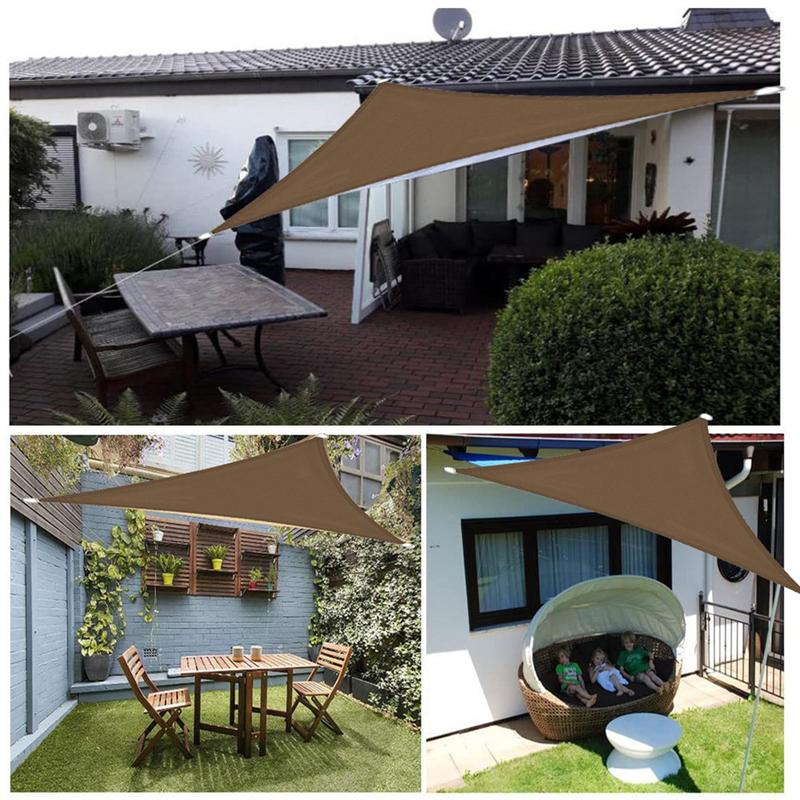 AD23-Sun Shade Sail Triangle Sun Shade Cloth Waterproof Canopy For Lawn Garden Outdoor Activities Patio Backyard Lawn