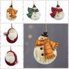 Vintage Christmas Snowman Pendant 2D Snowman Doll Pendant Santa Claus Hanging Ornaments  New Year
