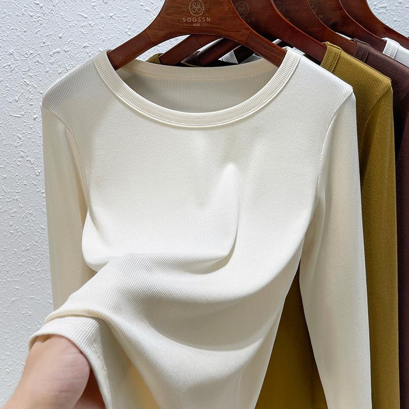 Modal Long-sleeved Women's Summer New Slim-fitting Round Neck Inner Bottoming Shirt Versatile Top