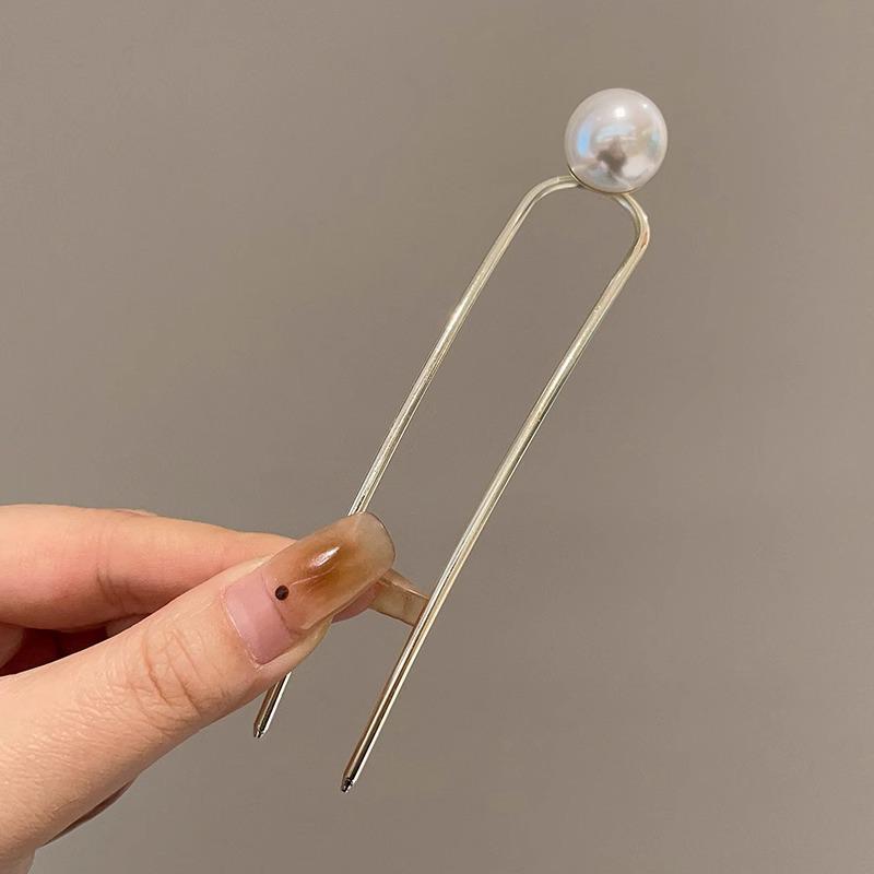 U-Shaped Pearl Women's Updo Hairpin 2025 - Elegant Insert Comb Headwear