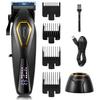 Hatteker Professional Hair Clippers 7500RPM Vector Motor DLC Blades 4 Guide Combs USB Base Charging Barber Hair Trimmer for Men