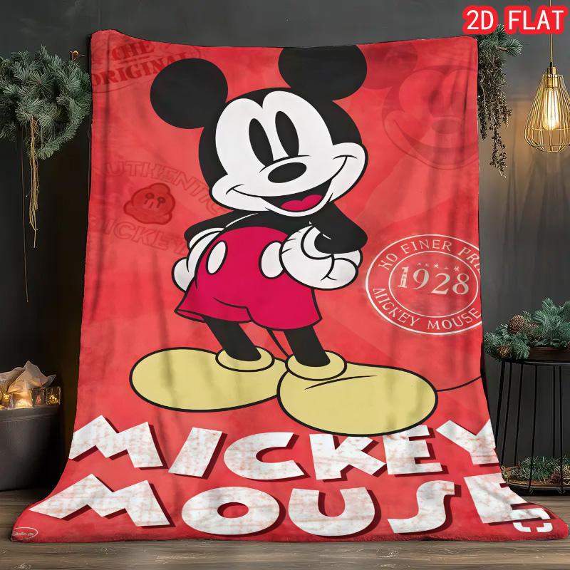 Cute Mickey Minnie Fleece Blanket Lightweight Cozy Blanket for Kids Adults All Season Home Decor Gift
